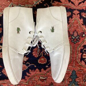 LACOSTE ASPARTA 118 1 P (WHITE/WHITE) MEN'S SHOES Size US 11.5